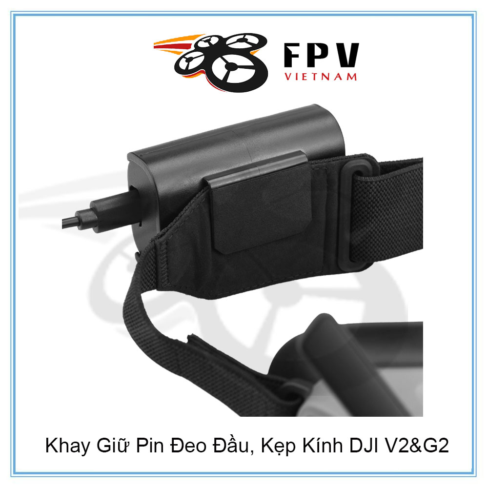 Khay Giữ Pin Đeo Đầu, Kẹp Kính DJI V2&G2
