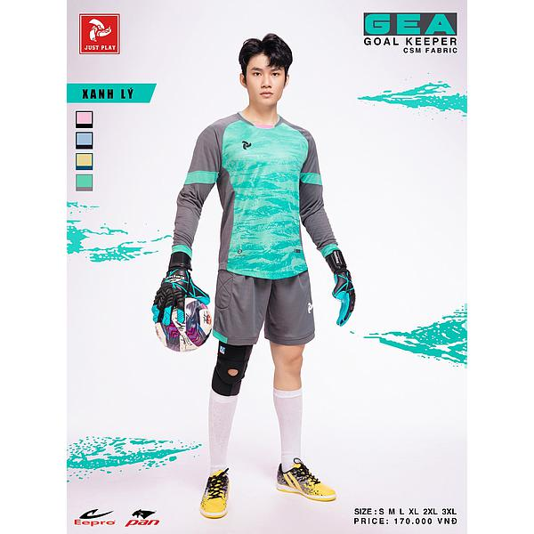 Quần áo thủ môn tay dài, bộ đồ đá banh có mút đệm tay và đệm đùi bảo vệ Just Play JP GEA - Dungcusport