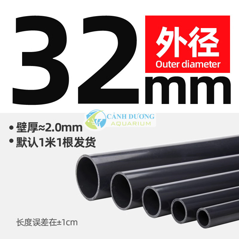 Ống SANKING màu đen UPVC Phi 20-25-32 cho hồ cá