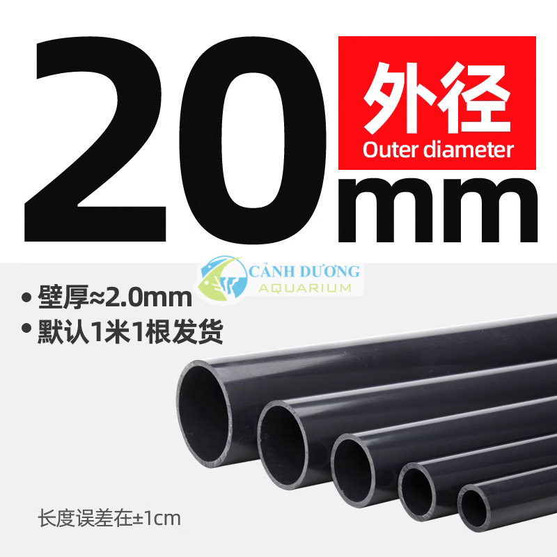 Ống SANKING màu đen UPVC Phi 20-25-32 cho hồ cá