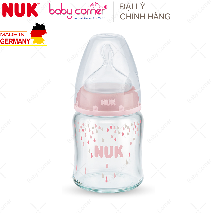Bình Sữa Thuỷ Tinh NUK PREMIUM CHOICE+ 120ml/ 240ml Cho Bé