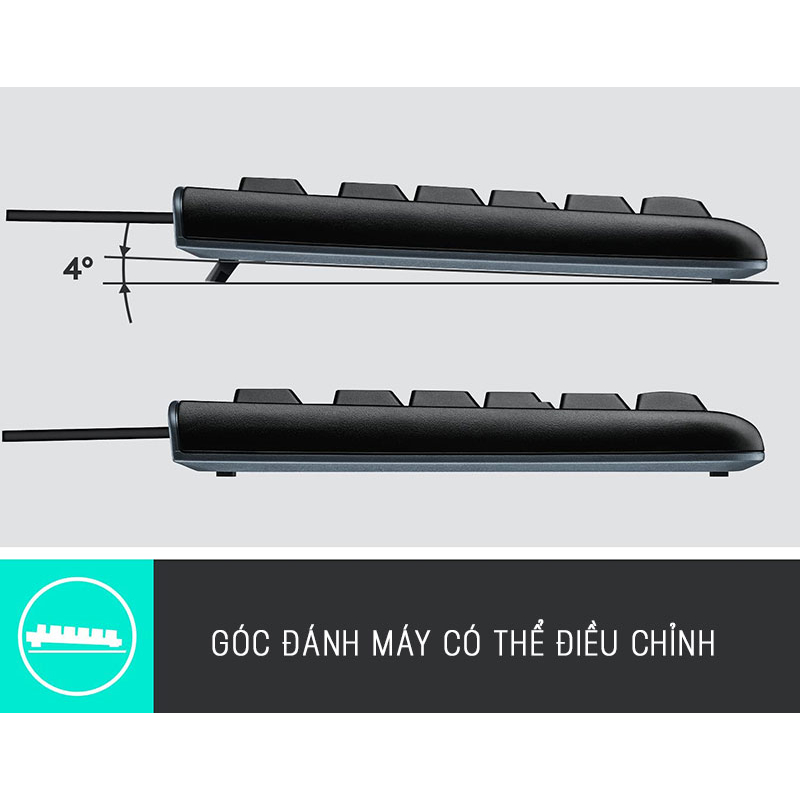 Bộ bàn phím chuột Logitech MK120 Có Dây - Bảo hành chính hãng 36 tháng