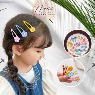 Kẹp tóc mái sơn dầu cao cấp kẹp tóc bấm đính hình dễ thương cho bé - Nana CT44