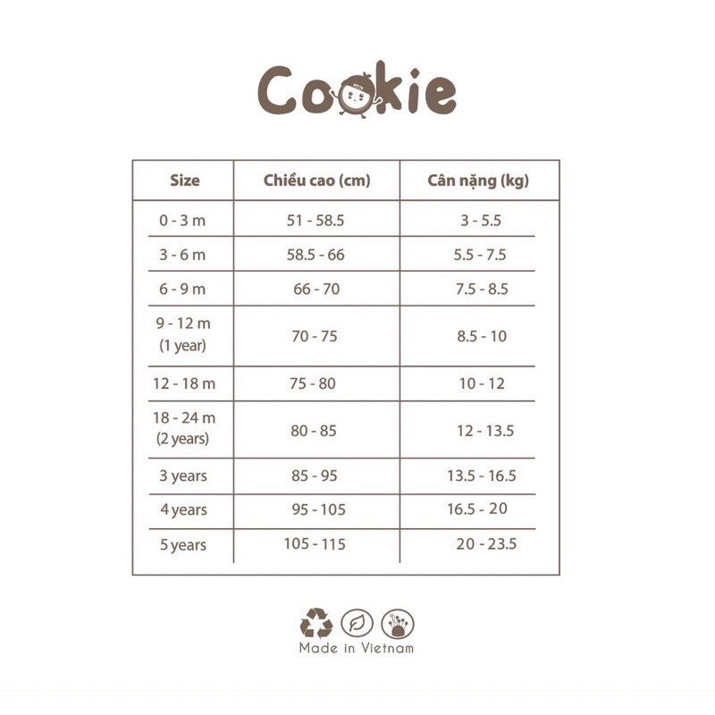 Bộ cộc COOKIE tay ngắn cổ V size 1-5y