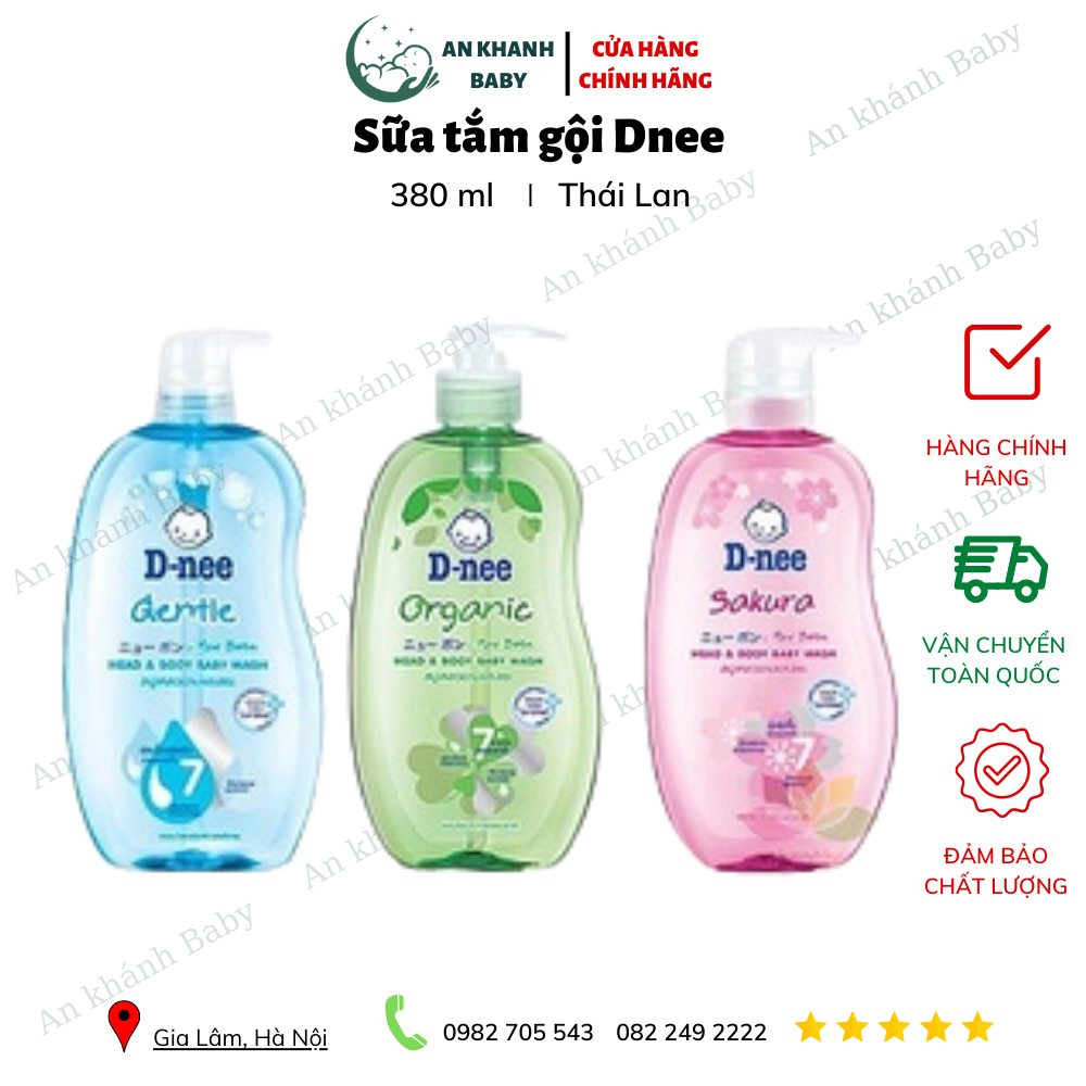 Hàng chính hãng tem Đại Thịnh - Sữa Tắm gội toàn thân Dnee 380ml Cho Bé từ 0 đến 3 tuổi