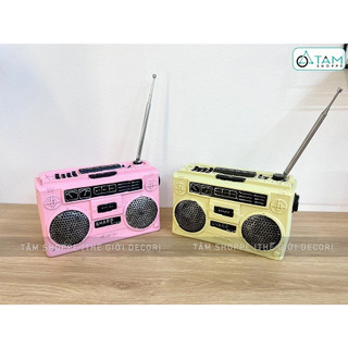 Mô hình máy catssette radio cao 11cm (chưa tính cần) MHVT-MCSR-01_TAN