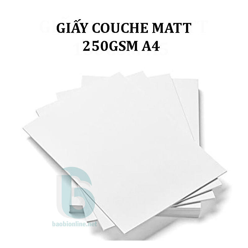 GIẤY COUCHE MATTE 250GSM A4 | GIẤY COUCHE MATTE BỀ MẶT NHÁM | GIẤY COUCHE MATTE KHÔNG PHÙ HỢP IN MỰC NƯỚC