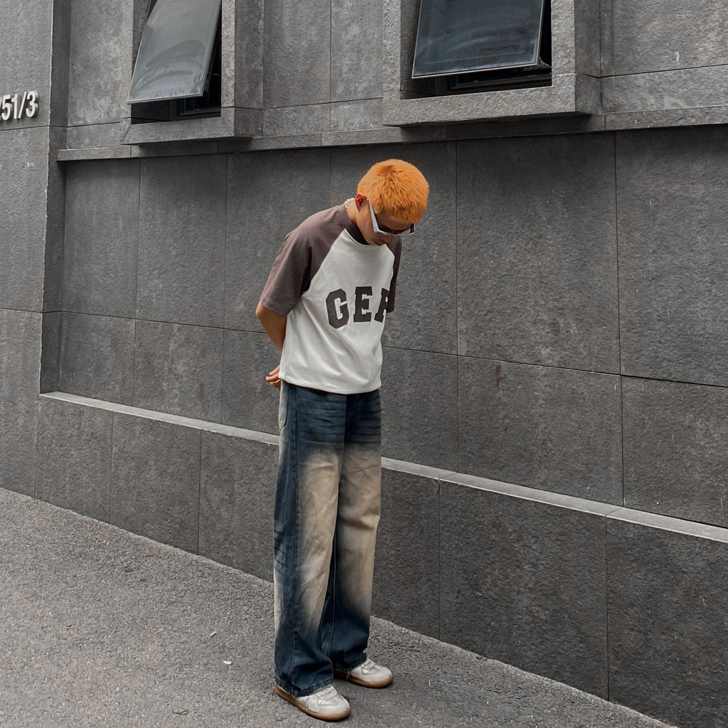 Áo thun GER raplan phối tay