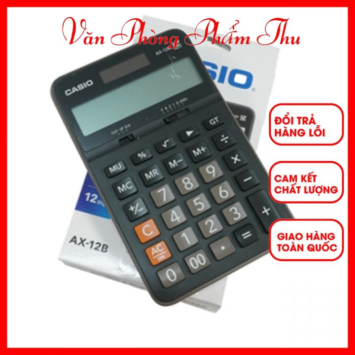 Máy tính Casio AX 12B - Hàng Chính Hãng Casio Bảo Hành 05 Năm Còn Nguyên Seal Cho Học Sinh, Sinh Viên