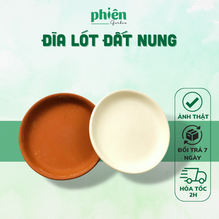 Đĩa lót chậu cây để bàn, đĩa đất nung kê chậu