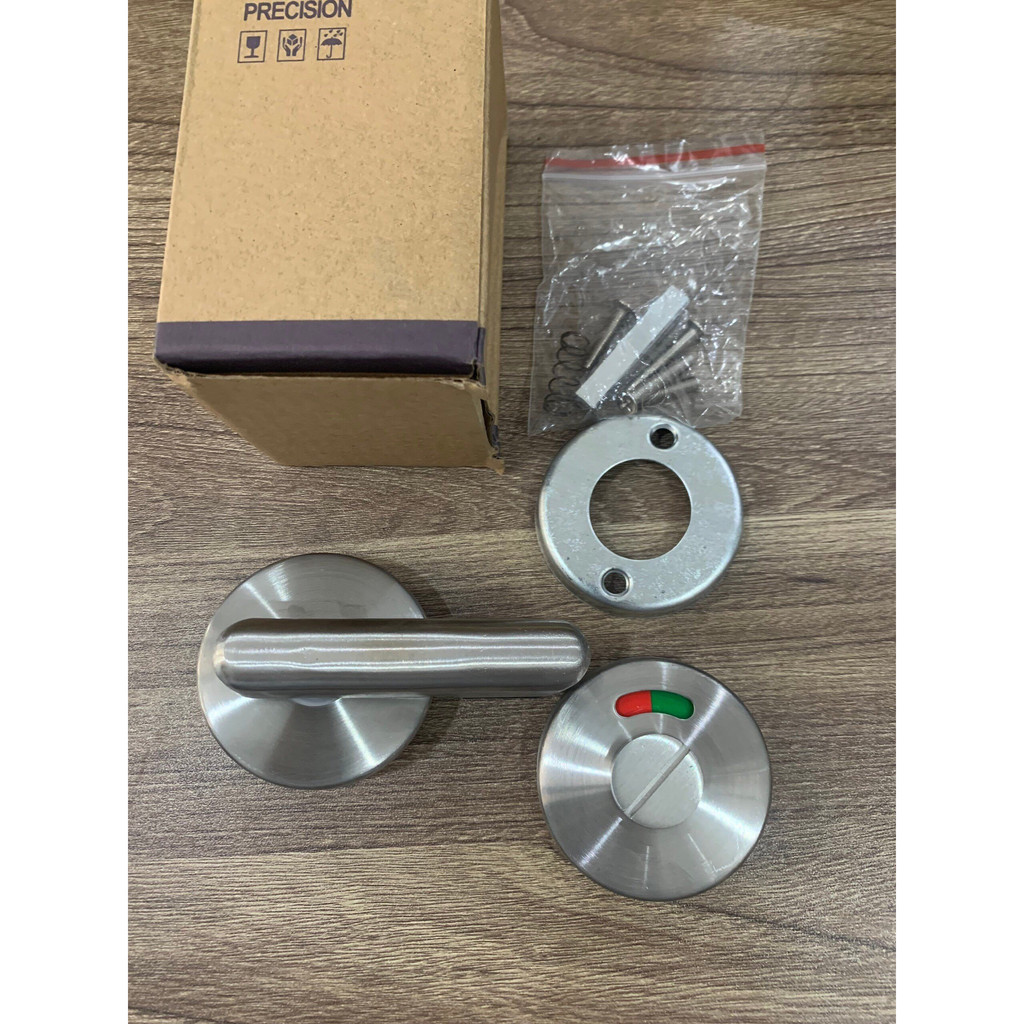 Chốt cửa nhà WC có dấu xanh đỏ, inox 304