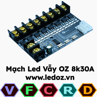 Mạch điều khiển led vẫy 8 kênh công suất 30A không cần mạch nạp