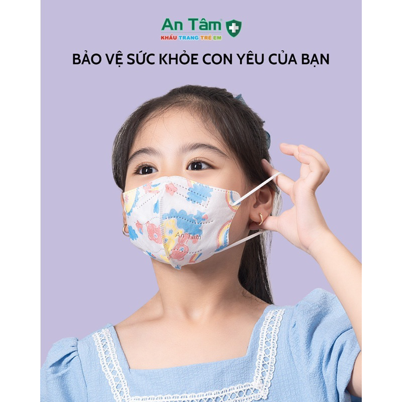 6D KID BỊCH 10 KHẨU TRANG 6D KID AN TÂM 4 LỚP .