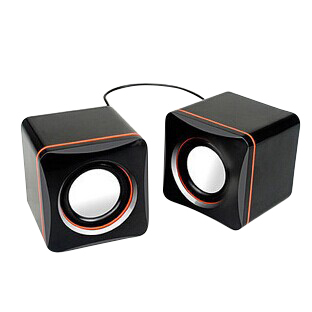 LOA VI TÍNH LOYFUN LF - 701 (2 LOA/ BỘ), ĐEN VIỀN CAM- TƯƠNG THÍCH VỚI NHIỀU DÒNG:NOTEBOOK, PC, IPHONE, IPAD, PSP,