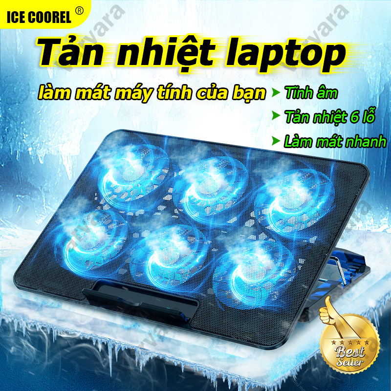 quạt tản nhiệt laptop 12 inch Đến 18 inch laptop 6 quạt thương hiệu Đế tản nhiệt