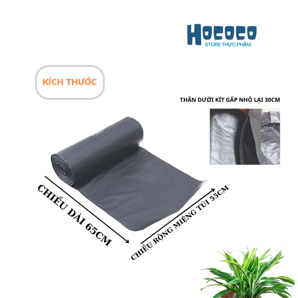 Túi rác tự phân huỷ kích thước 55 x 65cm - hcm