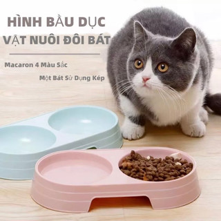 Bát ăn đôi cho chó mèo - chén ăn