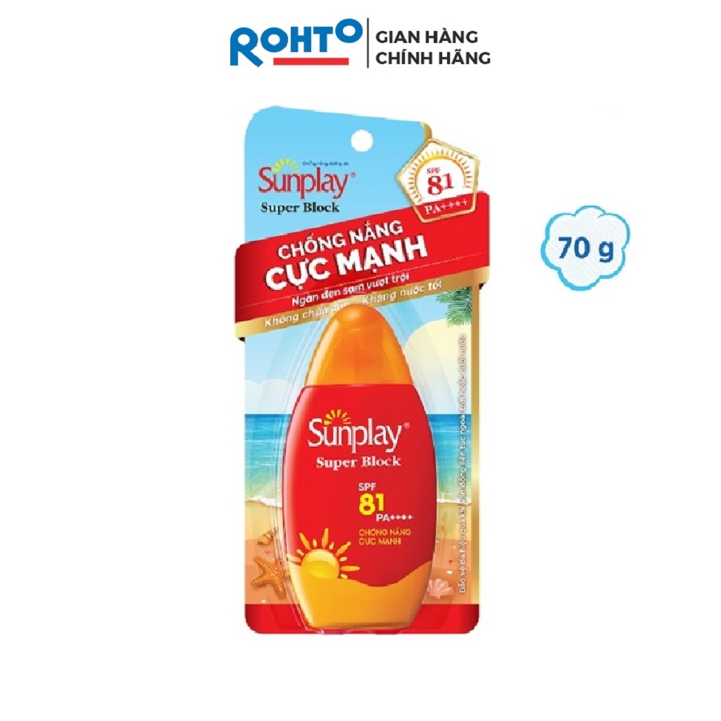 Sữa Chống Nắng Cực Mạnh SUNPLAY Super Block SPF 81, PA++++ 70g