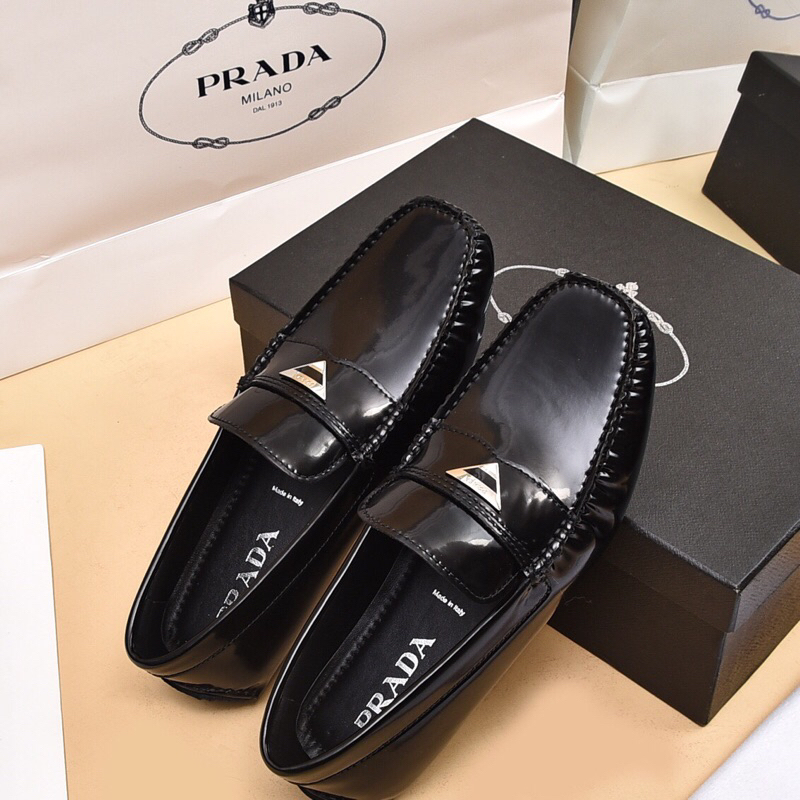 Giày lười nam Prada cao cấp da thật mẫu mới 2023