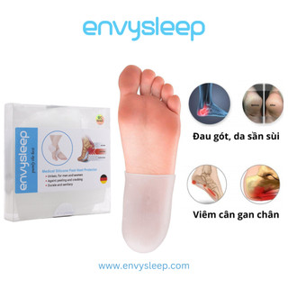 Lót giày silicon gót chân ENVYSLEEP giảm đau khi mang giày, giảm nứt và chai chân, free size, cho nam và nữ