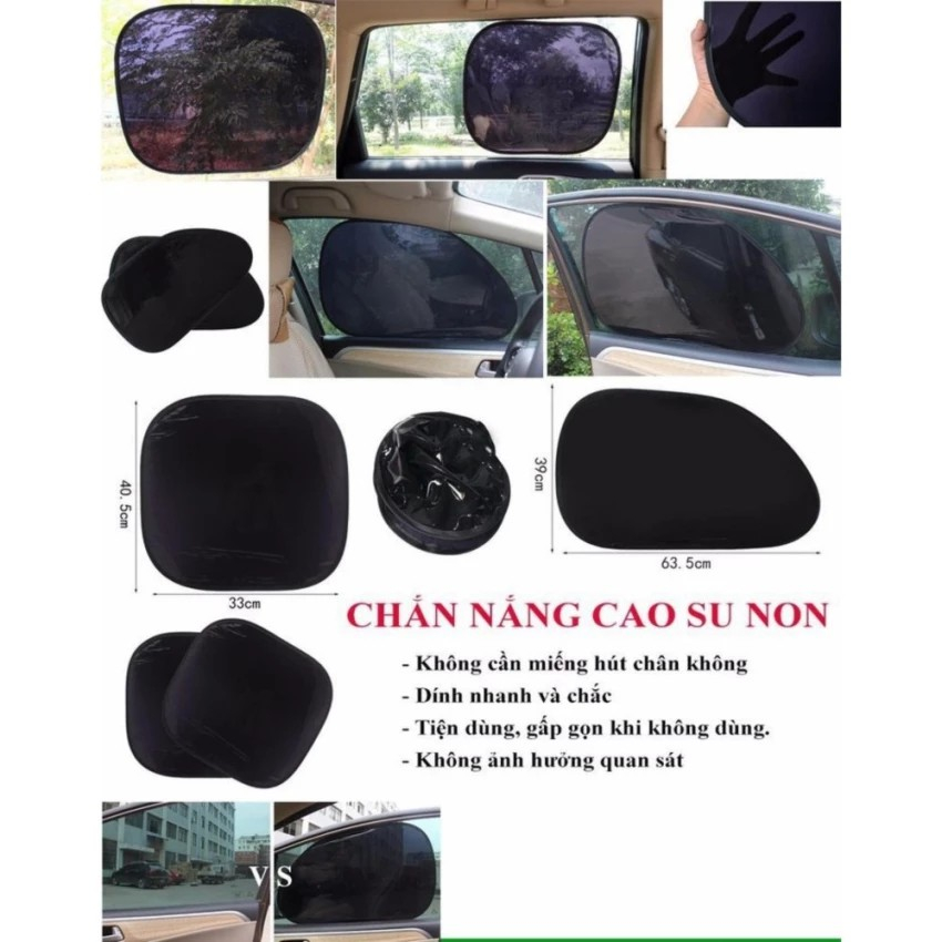 Tấm che chắn nắng cao su non tự dính cửa sổ xe ô tô xe hơi không cần miếng hit tiện dụng - CHỐNG NẮNG Ô TÔ