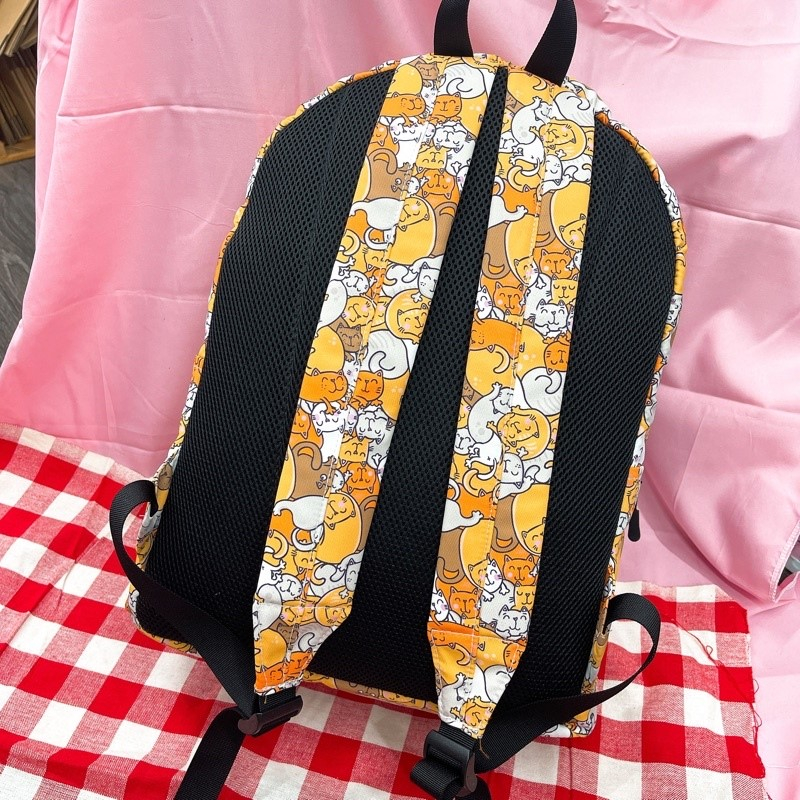 Balo hoạt hình vải Polyster cao cấp không thấm nước size nhỏ lớn đi học đi chơi