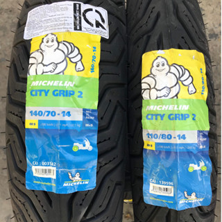 (110/80-14 và 140/70-14) Cặp vỏ Michelin City Grip 2 110/80-14 TL và 140/70-14 TL cho xe tay ga - Vỏ không ruột