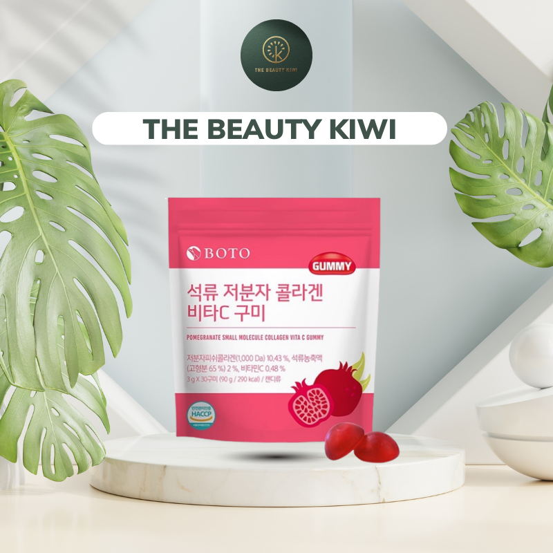 Kẹo Dẻo Gummy Boto Collagen Vị Lựu Giúp Sáng Da Hàn Quốc 90g