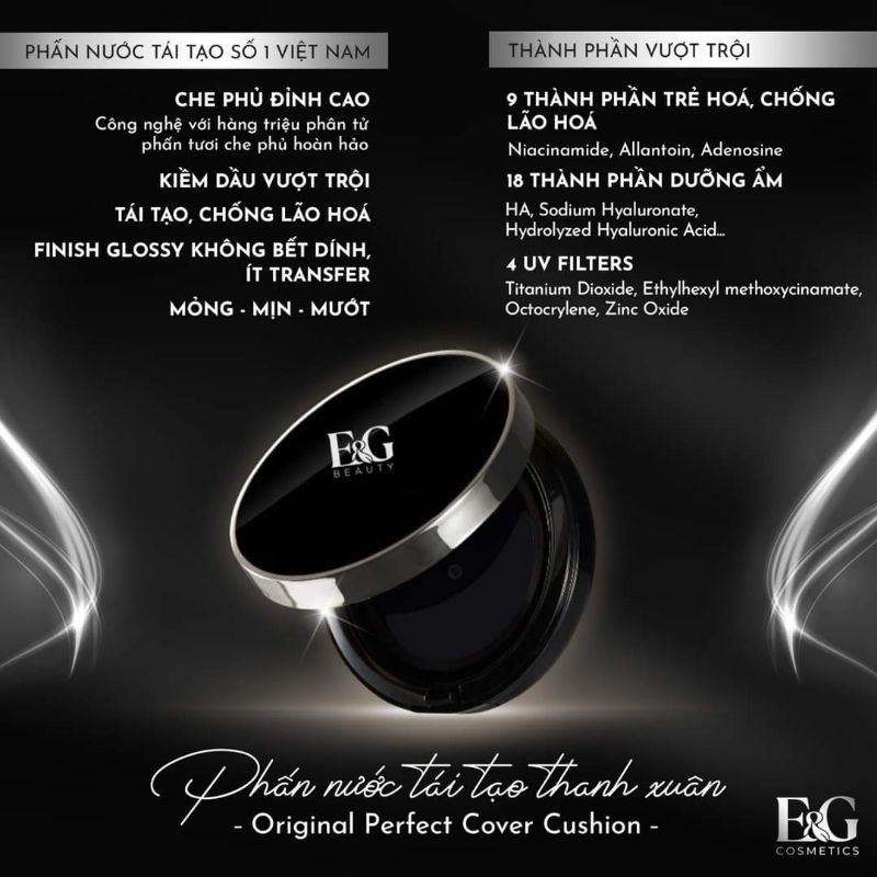Phấn nước tái tạo thanh xuân E&G Original Perfect Cover Cushion