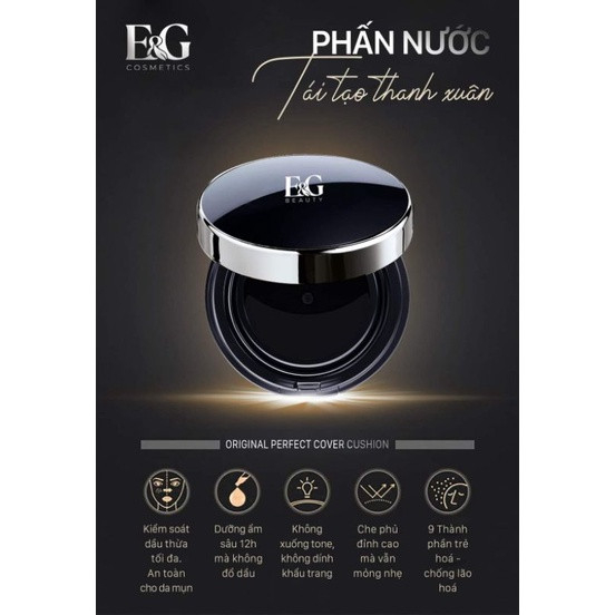 Phấn nước tái tạo thanh xuân E&G Original Perfect Cover Cushion