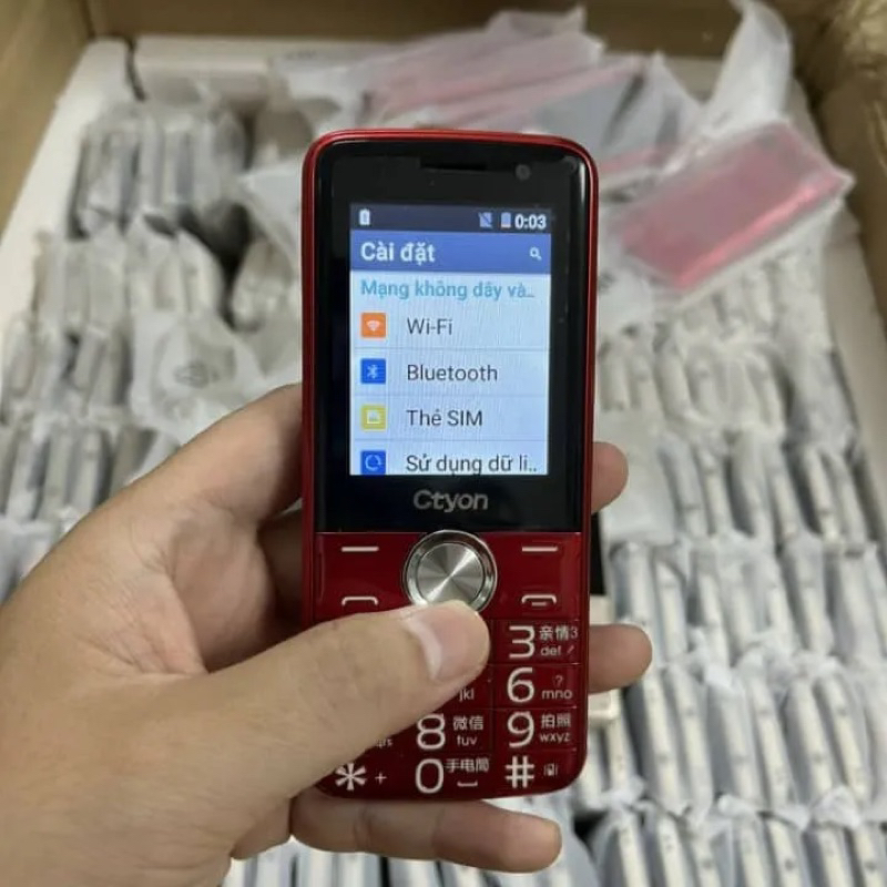 Điện thoại 4G có wifi Ctyon xem youtube , lướt web,pin trâu 3000mAh, màn 2.4 ,Phím to - Mới nguyên seal