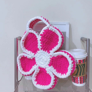 Bloom flower bag - túi len bông handmade