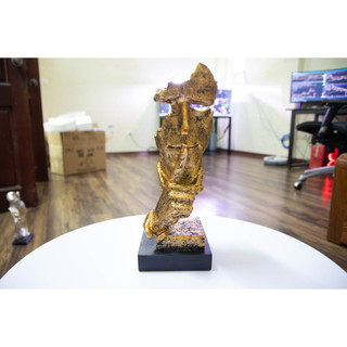 Tượng decor trang trí không nói - im lặng là vàng