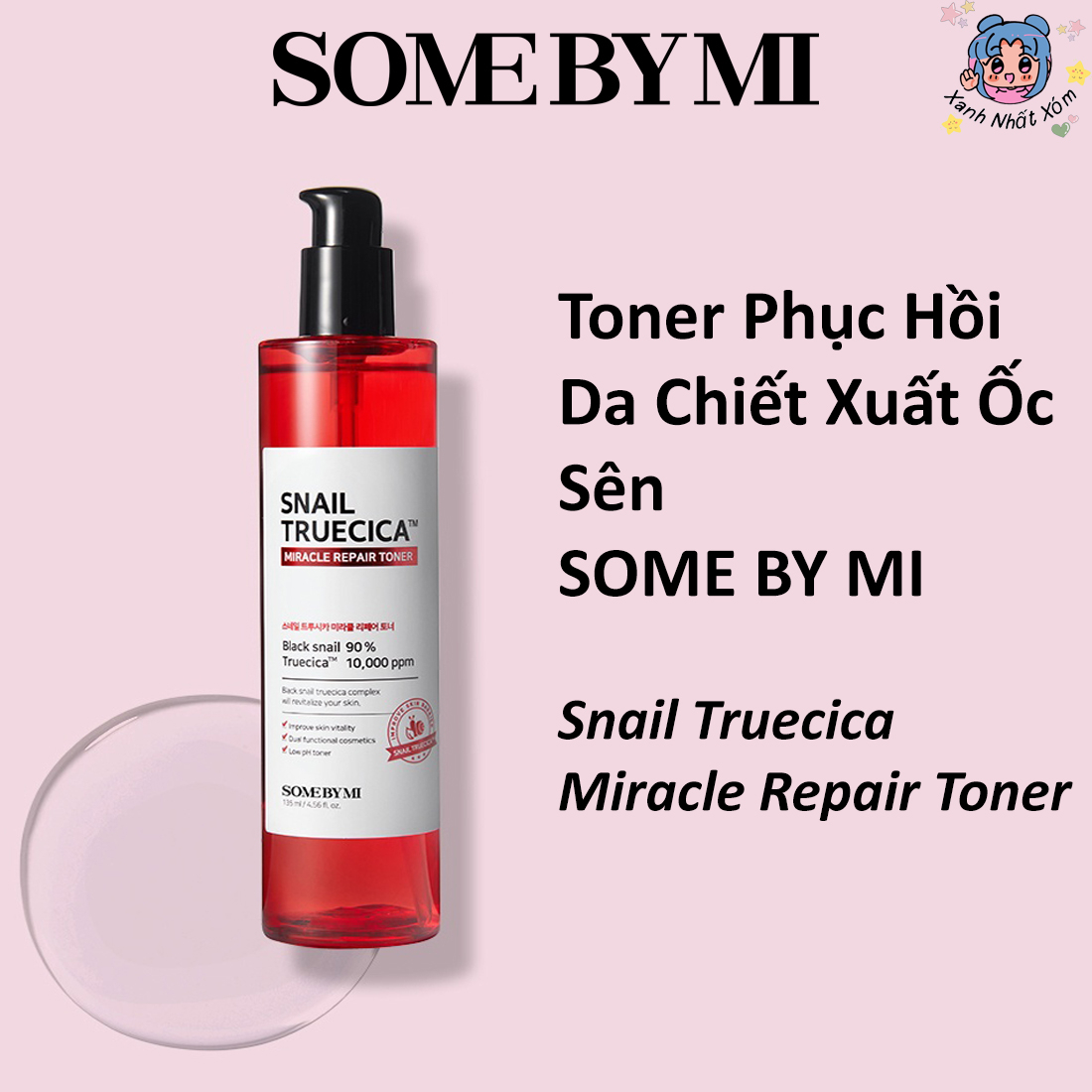 Toner Phục Hồi Da Chiết Xuất Ốc Sên SOME BY MI Snail Truecica Miracle Repair Toner 135ml - 150ml | BigBuy360 - bigbuy360.vn