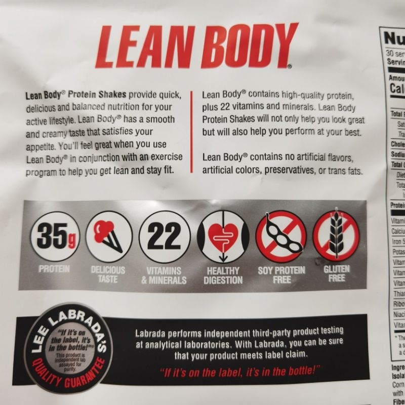 LABRADA LEAN BODY 2,1 KÝ 30 LẦN DÙNG - LEANBODY BỮA ĂN THAY THẾ - MEAL REPLACEMENT - TĂNG CƠ GIẢM MỠ - CHÍNH HÃNG BBT