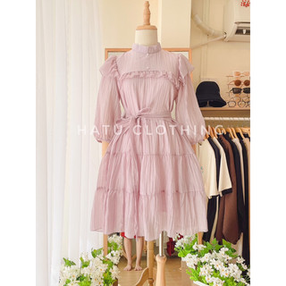 Paly Dress - Đầm ngắn dáng xoè tầng kiểu tiểu thư tông tím pastel siêu xinh