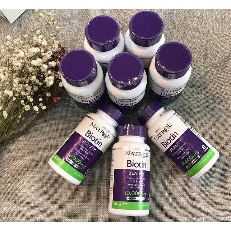Viên uống Natrol Biotin 10000 Mcg 100 Viên Của Mỹ Biotin 10.000 mcg hong1008