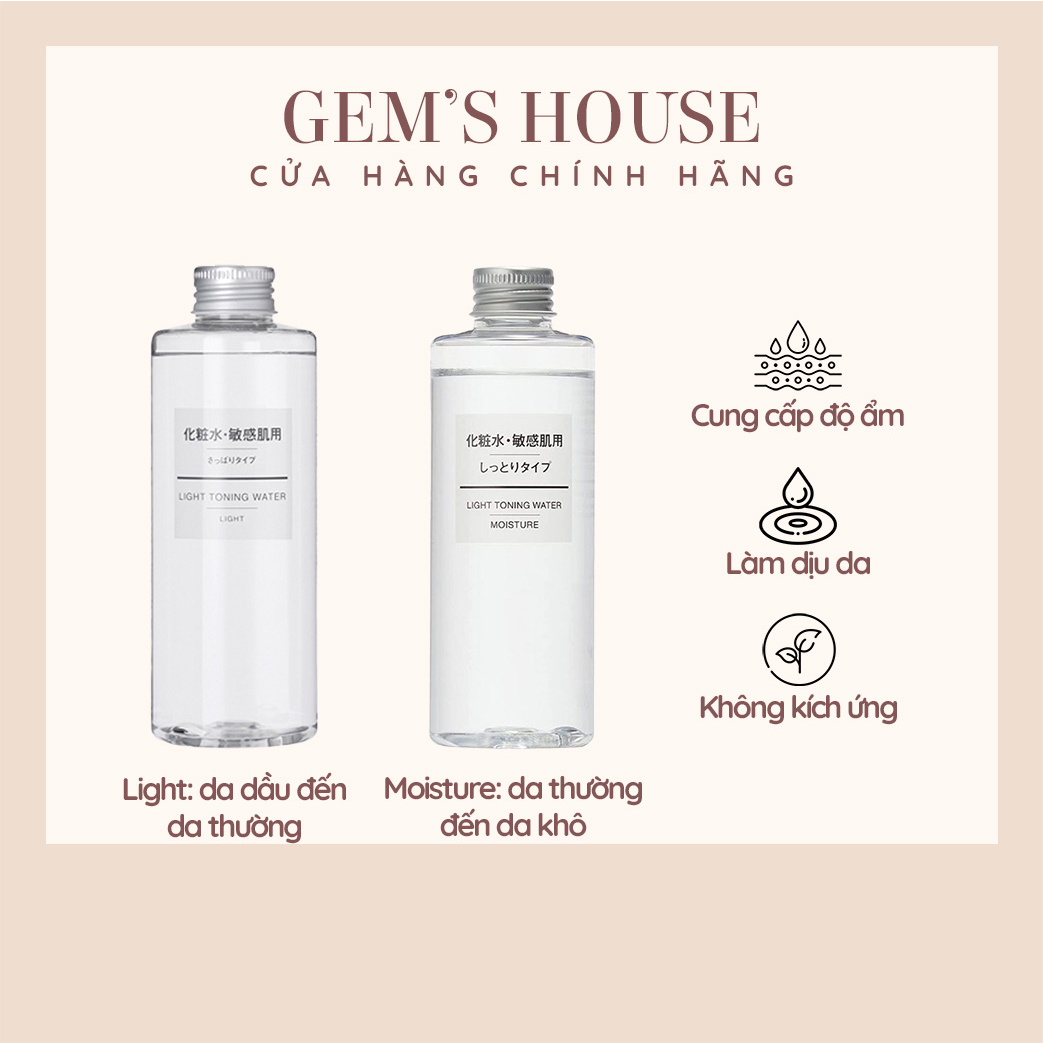 NƯỚC HOA HỒNG TONER LOTION MUJI LIGHT/ MOISTURE