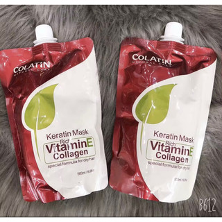 Hấp Dầu Colatin Collagen Vitamin E_ Ủ Tóc Phục hồi Tóc cao cấp Collagen Colatin_500ml Ý