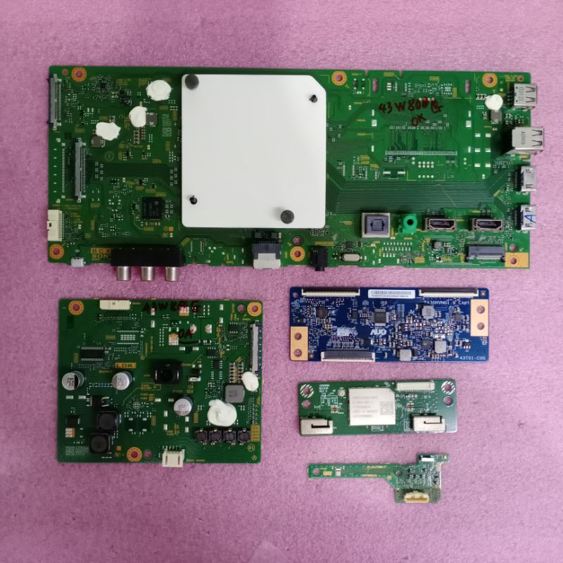 Bo mạch tivi Sony 43W800G,bo xử lý,main chính, củ, Tcon, wifi, mắt nhận