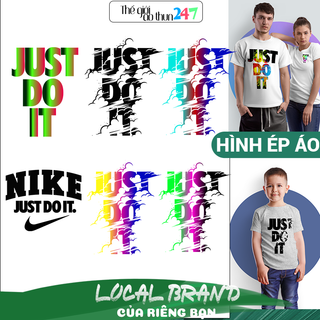 - hình chữ just do it jd3 in bằng bàn ủi, bàn là