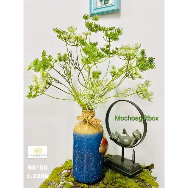 Cành hoa tiểu hồi hương mẫu mới 6 nhánh hàng xịn, cành bọt biển, cỏ tình nhân xinh xắn trang trí, decor cực đẹp