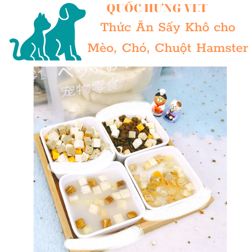 Thức Ăn Sấy Khô cho Mèo, Chó, Chuột Hamster 50g- Quốc Hưng Vet