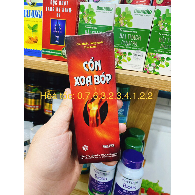 Cồn Xoa Bóp Giảm Đau Nhức Xương Khớp OPC - chai 60ml