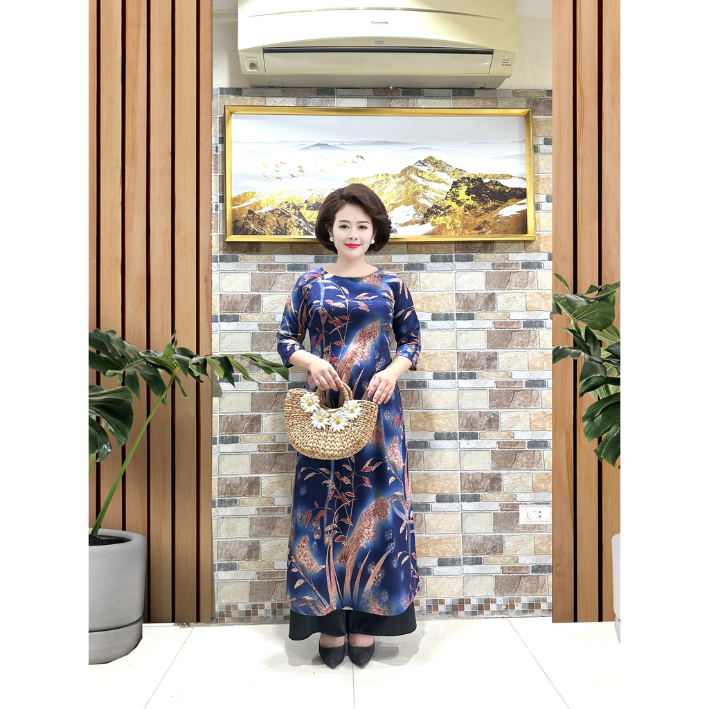 Áo dài cách tân tuổi trung niên ( bao gồm quần+áo)