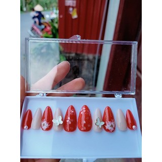 NAIL BOX  ( HÀNG CÓ SẴN)  bộ móng giả tặng kèm keo + miếng dán & dũa móng