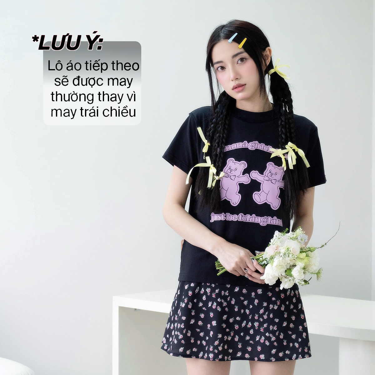 Áo thun baby tee MONÁ - GUMMY ĐEN | BigBuy360 - bigbuy360.vn