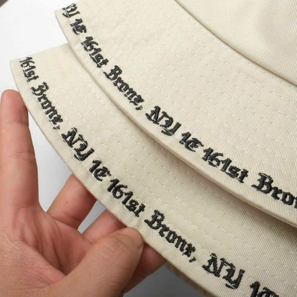 Mũ bucket MLB Gothic Stadium NY nón tai bèo vành tròn chất kaki full team tag - PASIO