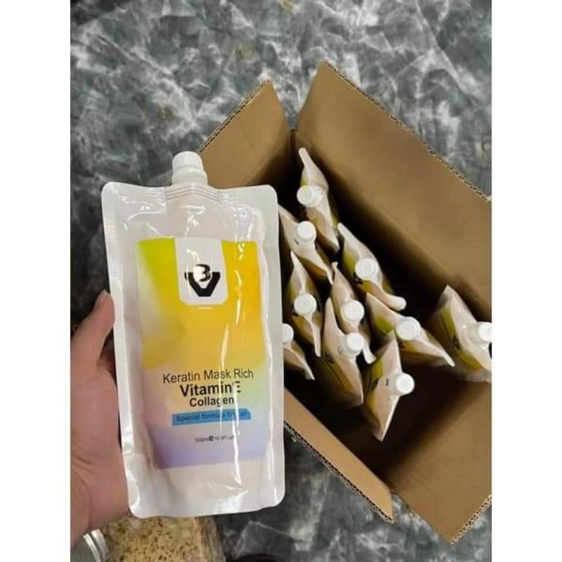 Ủ Tóc V8 _ dầu hấp phục hồi tóc keratin ,collagen v8