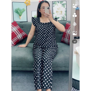 (SIZE 2XL: 53-65kg) BỘ LỤA MẶC NHÀ QUẦN 9 TẤC SIÊU RẺ